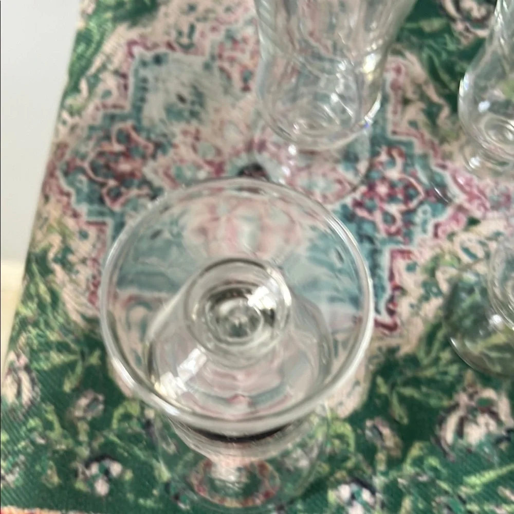 Vintage Clear Glass Goblet Set Of Six